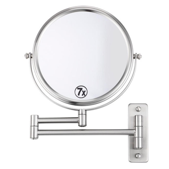 Living Basics Other - 8 Inch Wall Mounted Makeup Bathroom Mirror - 1x/7x Magnification